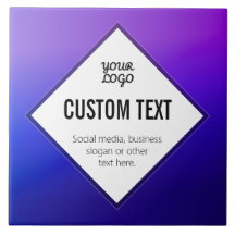 Your Logo & Customisable Text | Purple Ombre