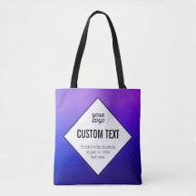 Your Logo & Customisable Text | Purple Ombre