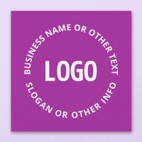 Your Logo & Customisable Text | Purple Violet