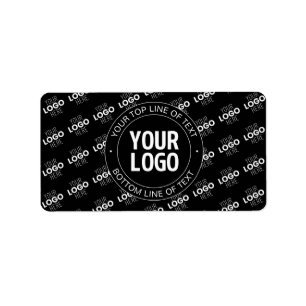 Your Logo & Customisable Text with Logo Pattern Label