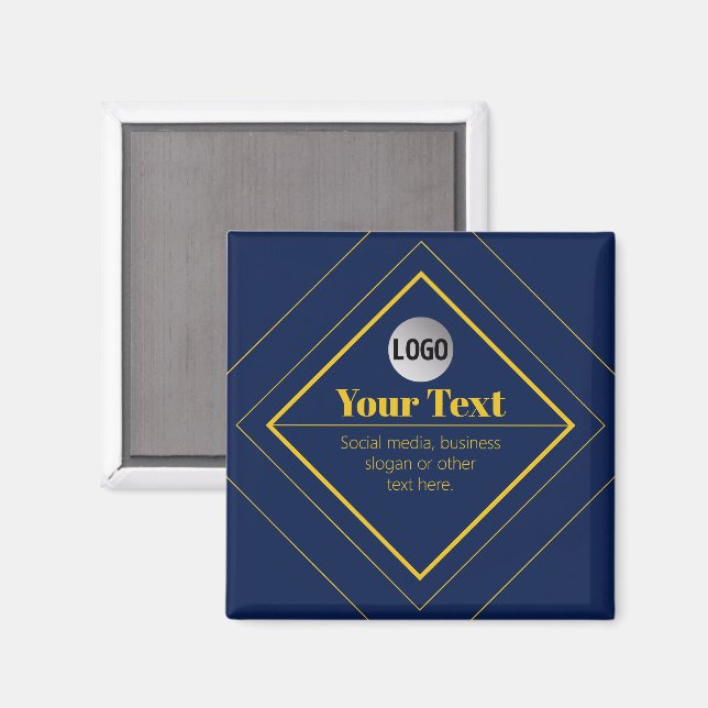 Your Logo & Customizable Design Template Magnet (Front/Back)