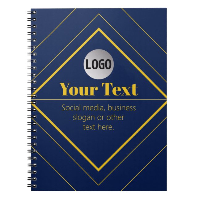 Your Logo & Customizable Design Template Notebook (Front)