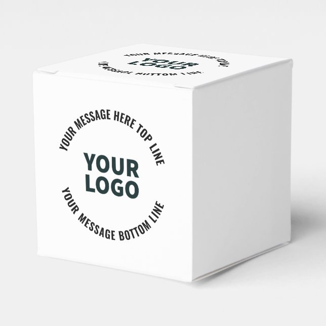 Your Logo Design or Image | Bold Editable Text Favour Box (Front Side)