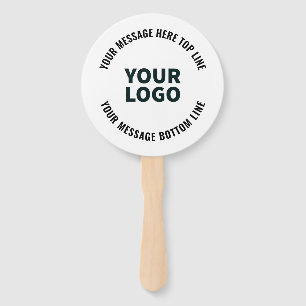 Your Logo Design or Image   Bold Editable Text Hand Fan