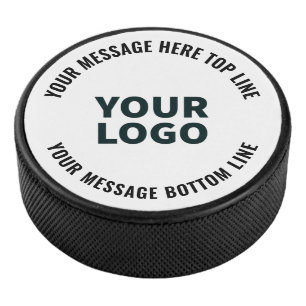 Your Logo Design or Image Bold Editable Text Hockey Puck