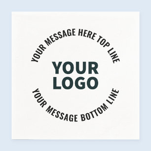 Your Logo Design or Image   Bold Editable Text Napkin