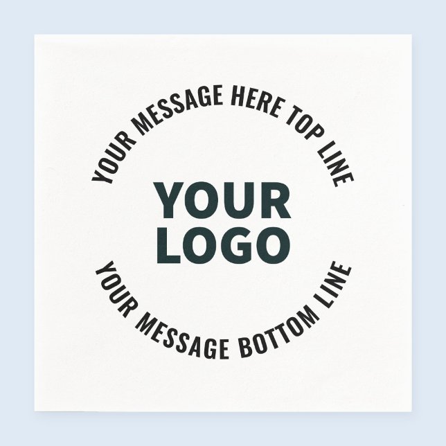 Your Logo Design or Image | Bold Editable Text Napkin (Creator Uploaded)