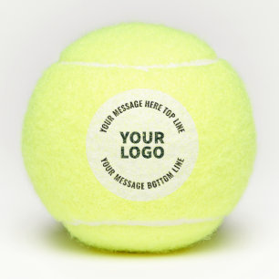 Your Logo Design or Image Bold Editable Text Tennis Balls