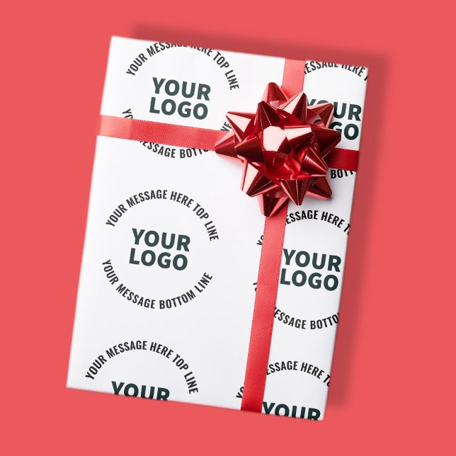 Your Logo Design or Image | Bold Editable Text Wrapping Paper (Creator Uploaded)
