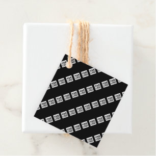 Your Logo, Design or Photo Tiled Diagonally Favour Tags