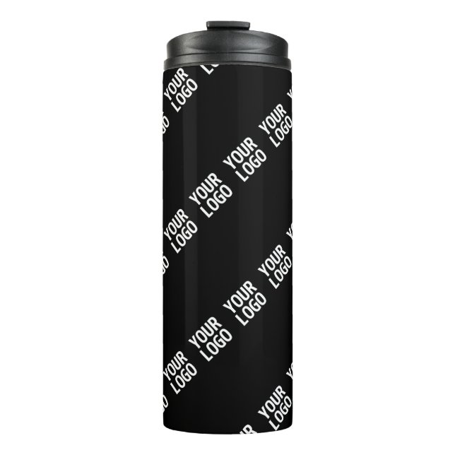 Your Logo, Design or Photo Tiled Diagonally  Thermal Tumbler (Front)