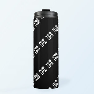 Your Logo, Design or Photo Tiled Diagonally  Thermal Tumbler