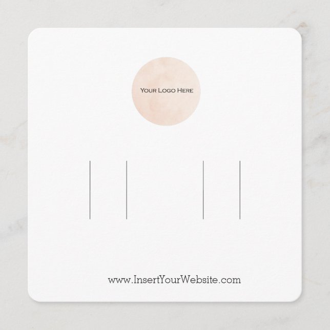 Your Logo Double Bow Hair Clip Display Card (Front)