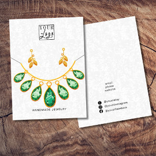 Your Logo Earring and Necklace Display Holder Business Card