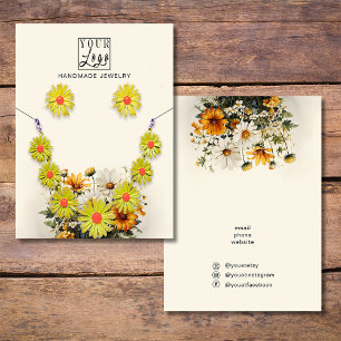 Your Logo Earring and Necklace Display Holder Business Card
