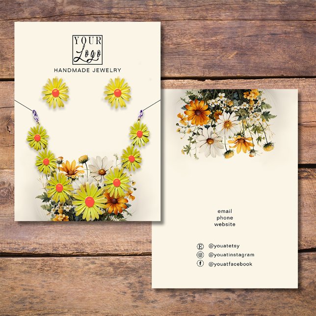 Your Logo Earring and Necklace Display Holder Business Card (Creator Uploaded)