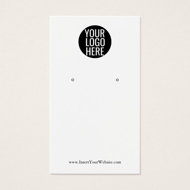 Your Logo Earring Display Card (Front)