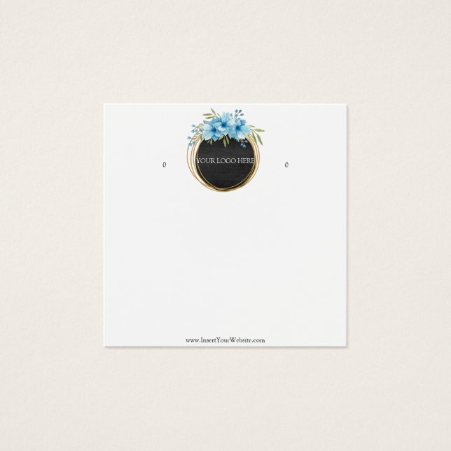 Your Logo Earring Display Card (Front)