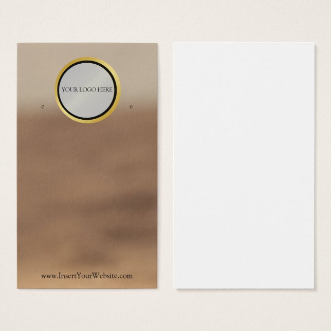 Your Logo Earring Display Card (Front & Back)