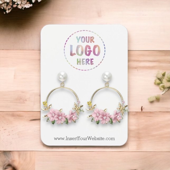 Your Logo Earring Display Card Large (Creator Uploaded)