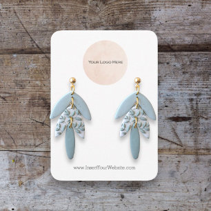 Your Logo Earring Display Card Large Vertical