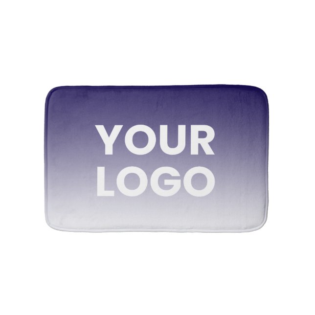 Your Logo & Editable Background Colour Gradient  Bath Mat (Front)