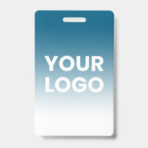 Your Logo & Editable Background Colour Gradient  ID Badge