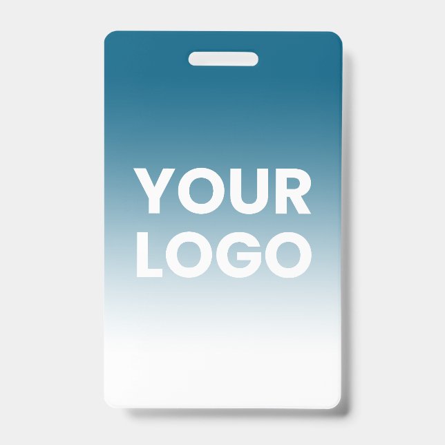 Your Logo & Editable Background Colour Gradient  ID Badge (Front)