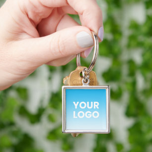 Your Logo & Editable Background Colour Gradient  Key Ring
