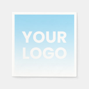 Your Logo & Editable Background Colour Gradient Napkin