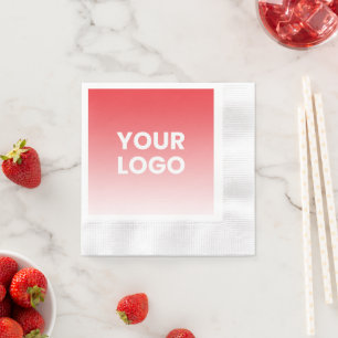 Your Logo & Editable Background Colour Gradient  Napkin