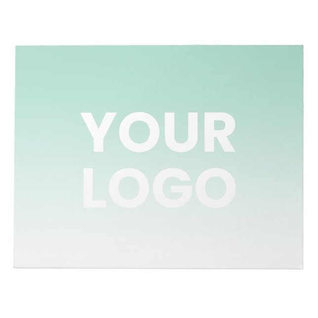 Your Logo & Editable Background Colour Gradient  Notepad (Front)
