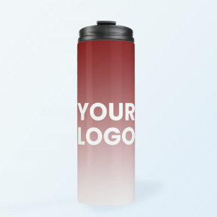 Your Logo & Editable Background Colour Gradient  Thermal Tumbler