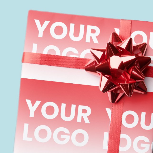 Your Logo & Editable Background Colour Gradient  Wrapping Paper (Creator Uploaded)