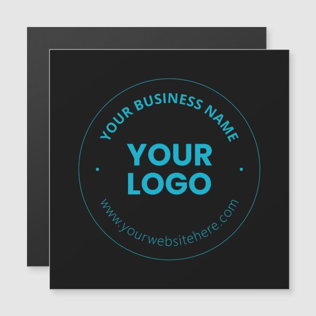 Your Logo | Editable Business Name & Website Magnetic Invitation (Front/Back)