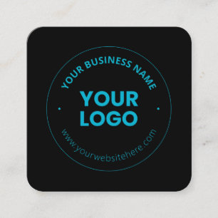 Your Logo Editable Business Name & Website Square Business Card