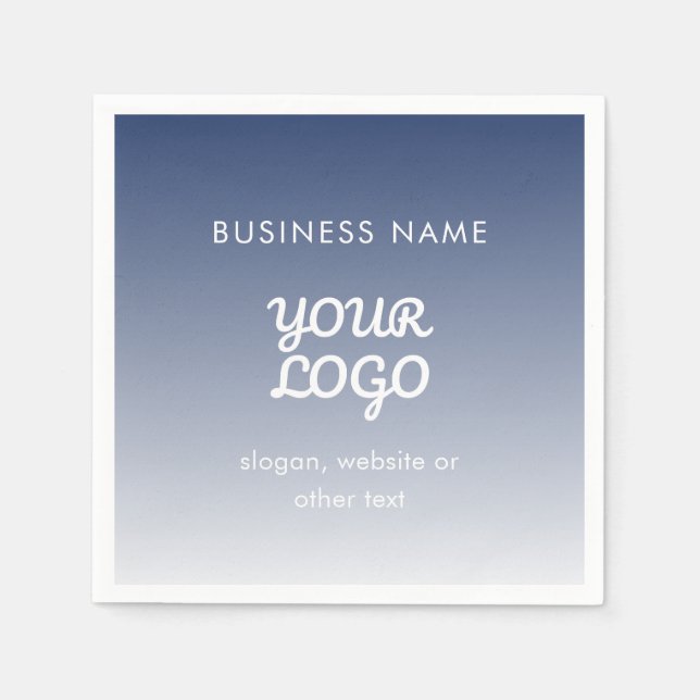 Your Logo Editable Gradient Colour Napkin (Front)
