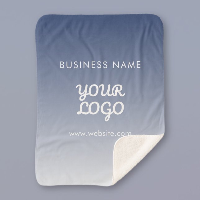 Your Logo Editable Gradient Colour Sherpa Blanket (Creator Uploaded)