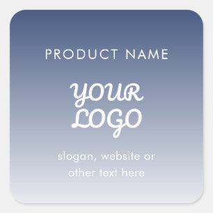 Your Logo Editable Gradient Colour Square Sticker