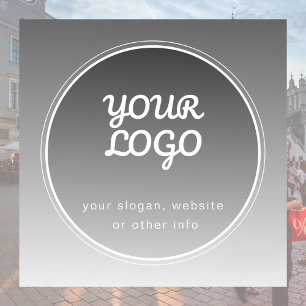 Your Logo & Editable Text   Dark Grey Gradient 