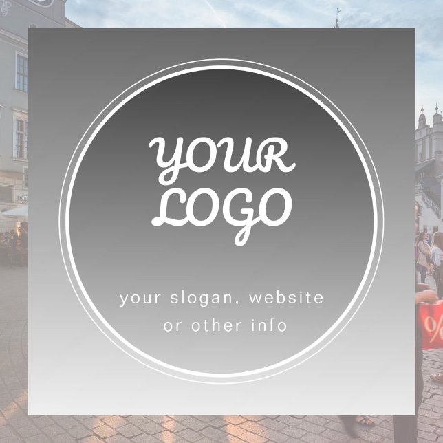 Your Logo & Editable Text | Dark Grey Gradient  (Creator Uploaded)