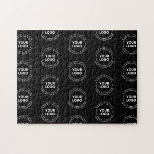 Your Logo & Editable Text   Repeating Pattern  Jigsaw Puzzle