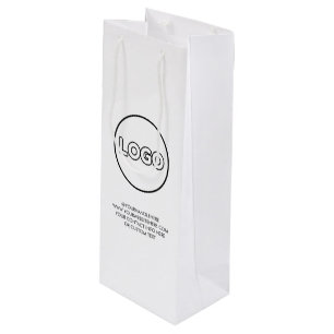 Your Logo Event Simple Business Company Branding Wine Gift Bag