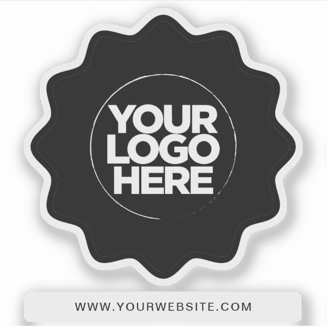 Your Logo Eyecatching Border Clear Cut Out Sticker (Front)