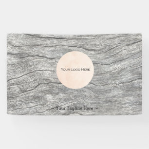 Your Logo Faded Timber Customisable Banner