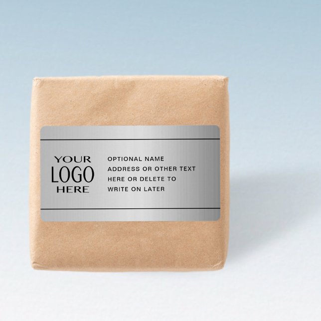 YOUR LOGO | Faux Silver Metal & Optional Text (Creator Uploaded)