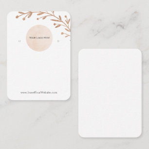 Your Logo Floral Leaf Boho Earring Display Card