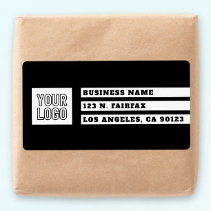 Your Logo Geometric Stripes Black & White