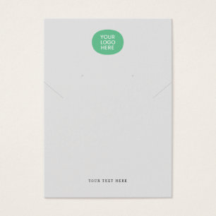 Your Logo Grey Necklace Earring display card