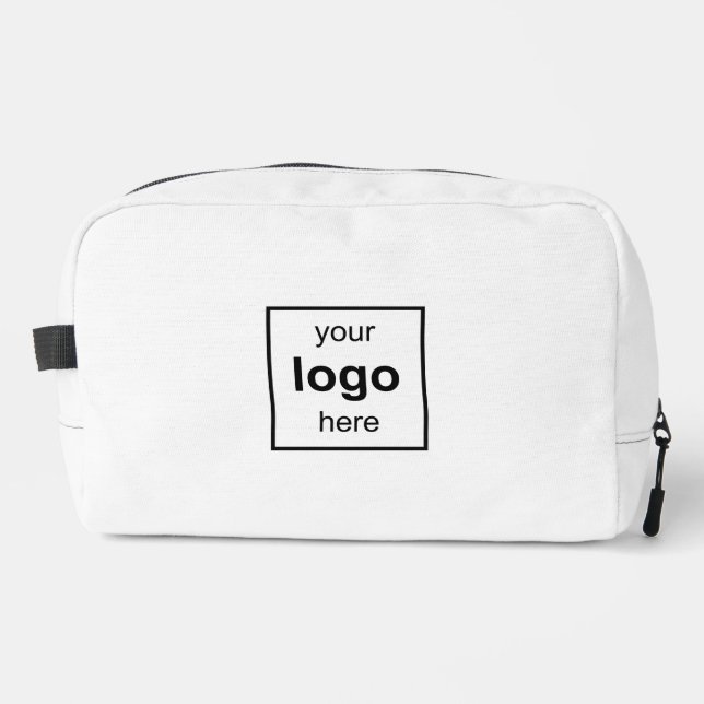 Your Logo Here Black And White Professional Dopp Kit (Front)